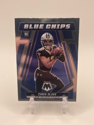 2022 Panini Mosaic Blue Chip Chris Olave Rookie New Orleans Saints