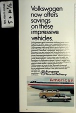 1986 Volkswagen European Tourist Delivery Vintage Print Ad 7143