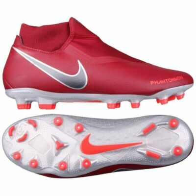 Nike Men's Phantom VSN Academy DF FG/MG Soccer Cleats AO3258-606 Red/Grey BX6