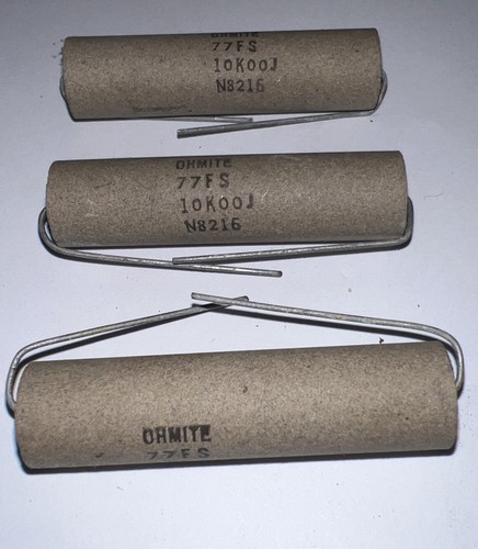 OHMITE 10,000 OHM 10 WATT RESISTORS, NEW (3) PACK 10K00J - Picture 5 of 12