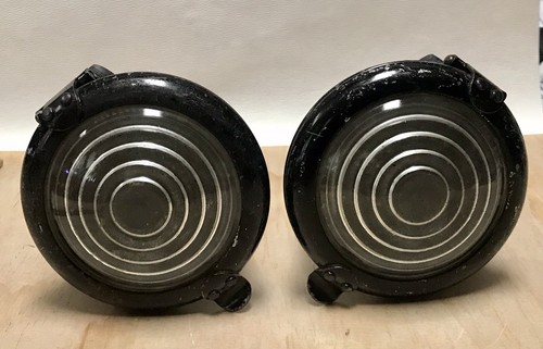 PAIR Model T Ford ?? CHEVY 1920’s Headlights / Jefferson 911 Lenses LAMPS - Picture 12 of 23