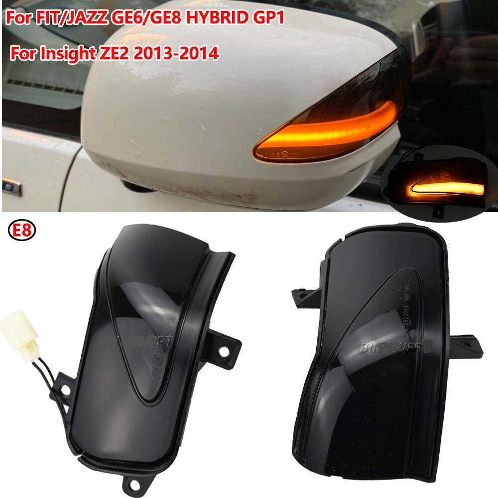 1 Pair For Honda FIT/JAZZ 2009-2014 Side View Mirrors LED Turn