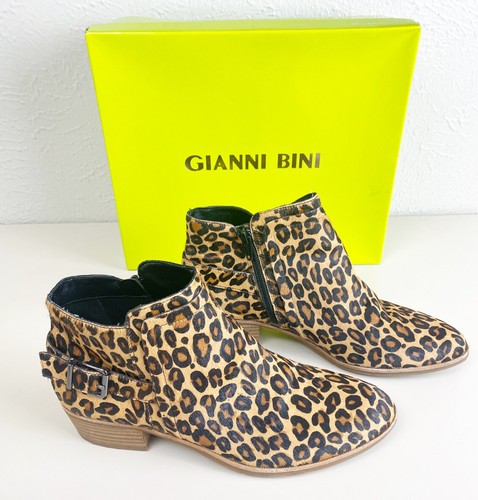 gianni bini leopard booties