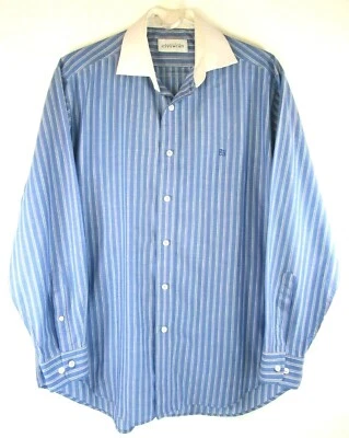 Givenchy Chemise Homme Monsieur Givenchy Manches Longues Bleu Rayures 39 M - Photo 1/4