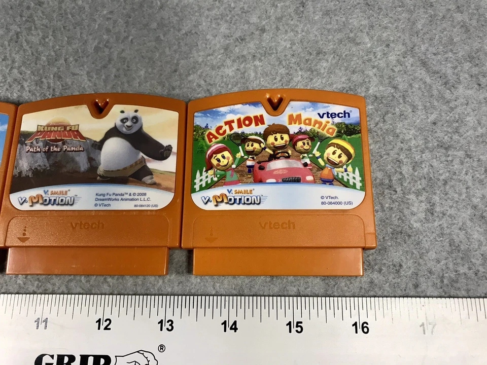 VTech VSmile VMotion Monsters Vs Aliens Kung Fu Panda & Action Mania Cartridges - Image 4 of 4