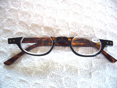 Women's Reading Glasses Extra Strength 1.00 ~ 6.00 Men 1/2 Moon 1/2 Rimless R559