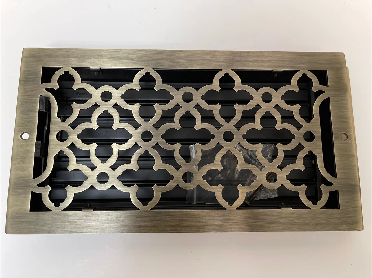 Signature Hardware Ballas Steel Wall Register 4u0026#034; x 10u0026#034; - Antique  Brass | eBay