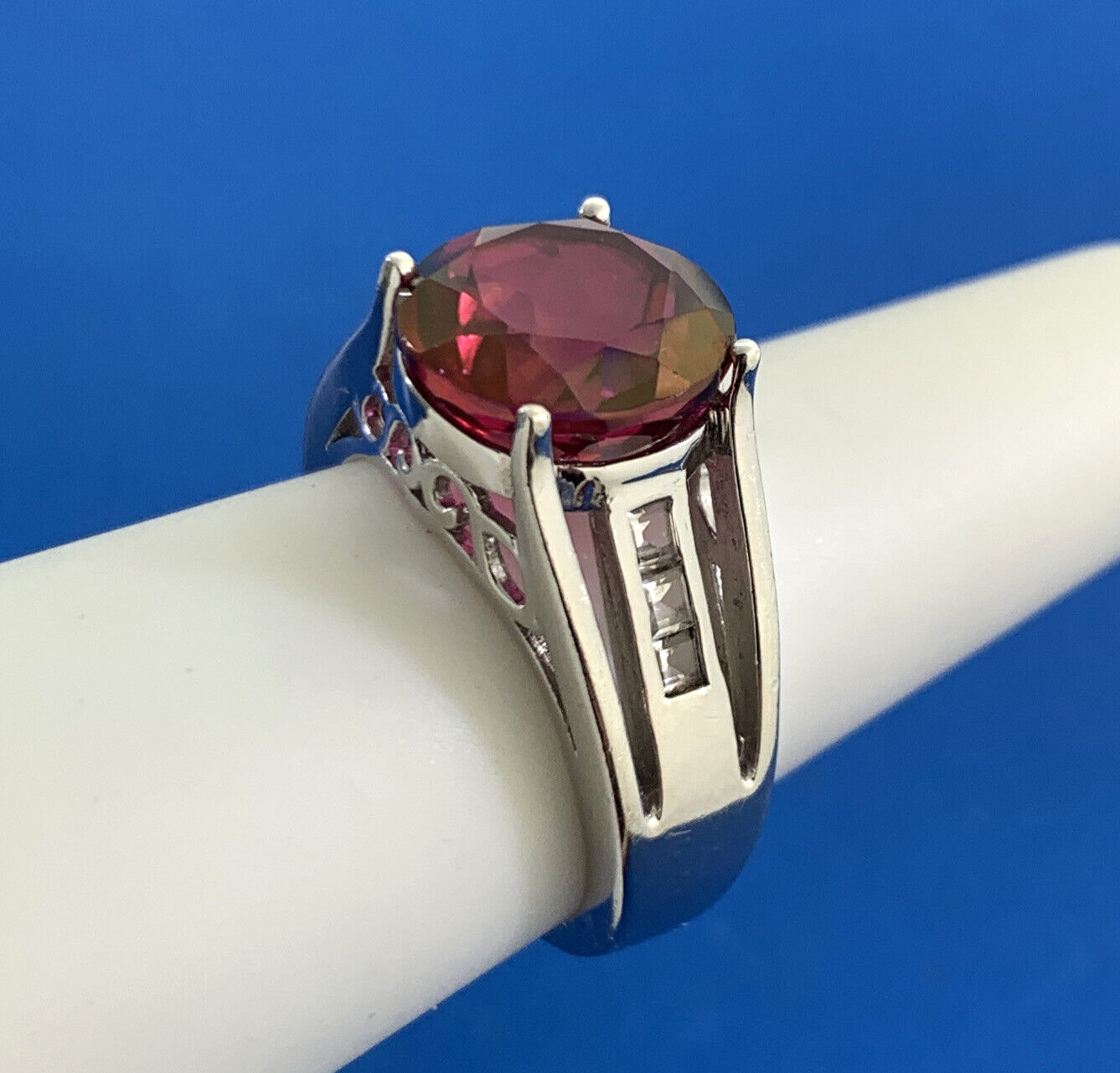 Designer BBJ 925 Sterling Silver Ruby Solitaire W… - image 5