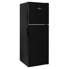 Top Mount Fridge Freezer Black 138L with Adjustable Thermostat Willow WTM138B