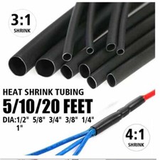 Heat Shrink Tubing 3:1 4:1 Marine Grade Wire Wrap Adhesive Glue Lined 5/20FEET