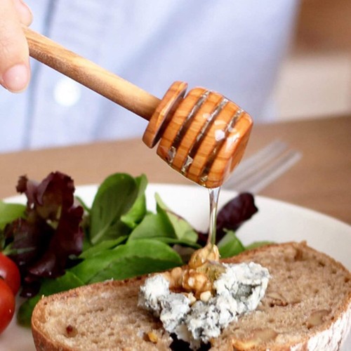 2pcs Honey Dipper Drizzler 16cm Spoon Syrup Wood Stick Wooden Pot Server Dripper - Picture 2 of 8