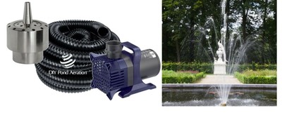 Build Your Own 3 Tier Spray Fountain KIT w/ Stainless Nozzle +4100GPH Pump +Tube
