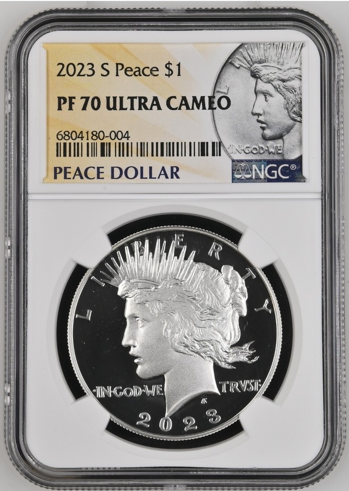 2023-S MORGAN & PEACE DOLLAR - 6 COIN SET REVERSE PROOF NGC PF70 MS70 ...