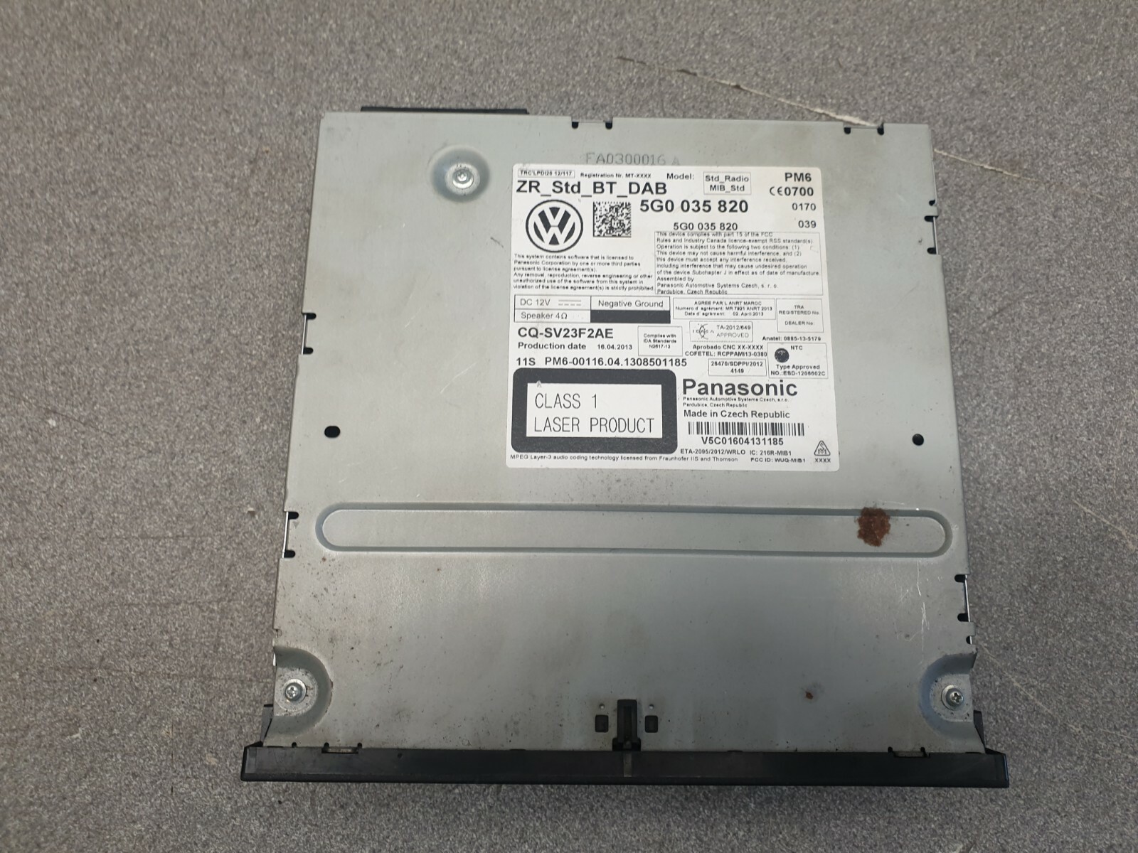 2013-2017- VW GOLF MK7 CD HEAD UNIT 5G0035820 | eBay