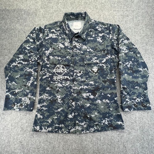Chemisier de travail US Navy femme S régulier numérique bleu camouflage marine uniforme EDR - Photo 1/16