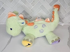RARE Carters Kids II 2003 Musical Instrument Toy Green Dinosaur Baby Lovey Plush