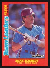 1988 Fleer Kay-Bee Toys - Team Leaders #34 Mike Schmidt, Phillies, HOF.