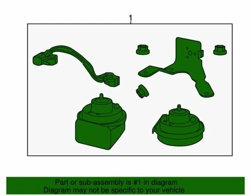 Genuine GM 2014-2010 Chevrolet Impala Malibu Limited Dual Note Horn 23343360 - Image 2 of 2