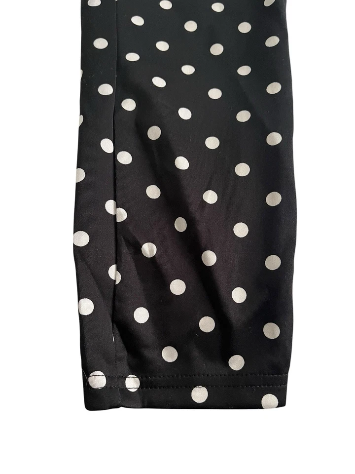 Eye Candy By One Step Up Leggings Womens XL Polka Dot Print Front Zipper - Image 2 of 4