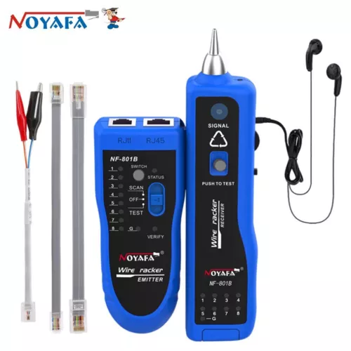 Network Cable Tester Ethernet LAN Telephone Wire Tracer RJ45 RJ11 Line Finder - Picture 10 of 11