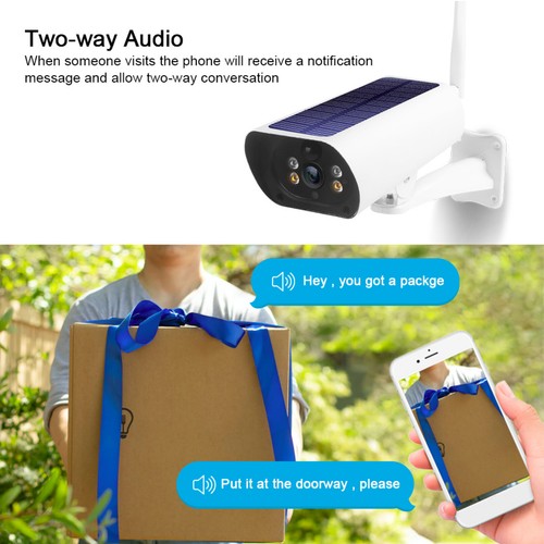 Solar Battery Camera Wireless Wifi 1080p HD Video 2MP Night Vision Motion Alert - Picture 8 of 12