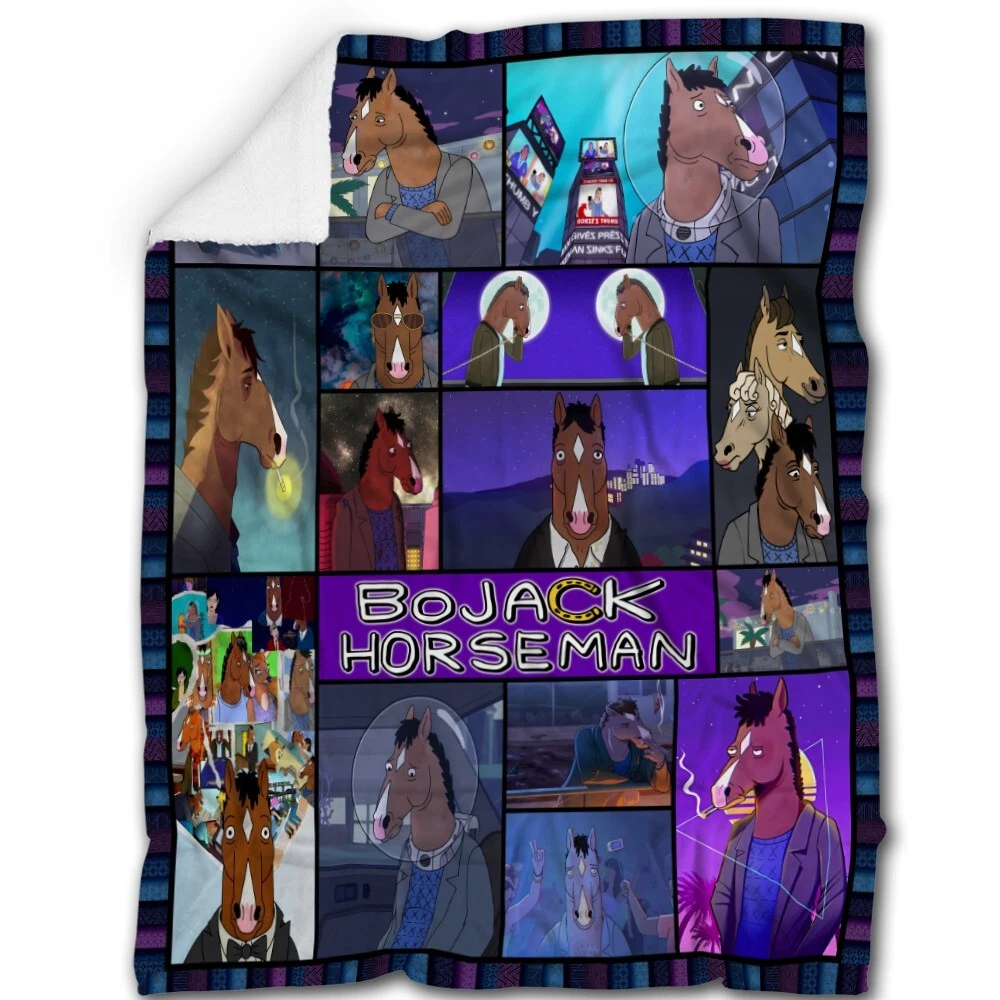 BoJack Horseman Blanket, BoJack Horseman TV Series Fleece, Sherpa Blanket