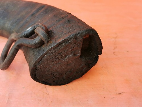 ALTER ANTIKER PRIMITIVER TEERBEHÄLTER FETT FÜR OCHSENWAGEN HORN DES OCHSEN 19. GROSS - Bild 7 von 12