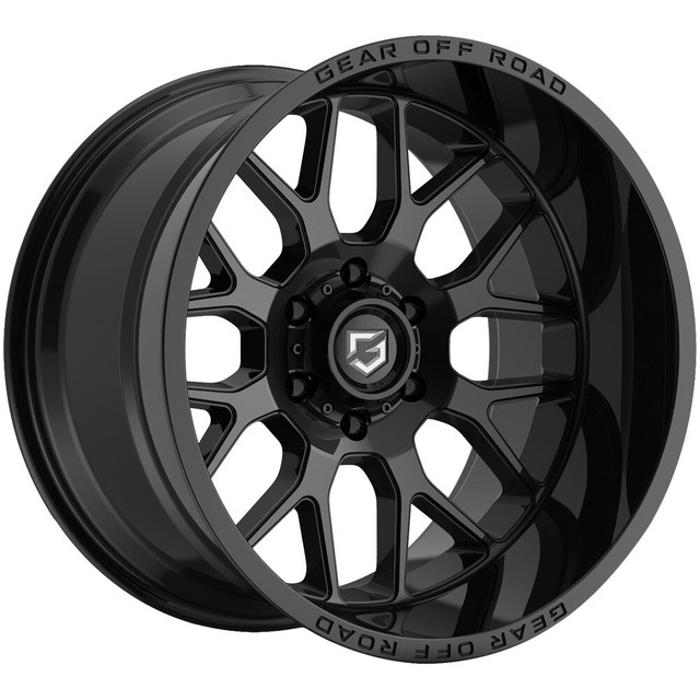 20 inch 20x9 Gear Off Road 742BM Kickstand Black wheel rim 6x5.5 6x139