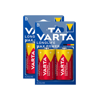2x 2er Blister Varta Longlife Max Power Mono D 1,5V LR20 MN1300 Alkaline 4720