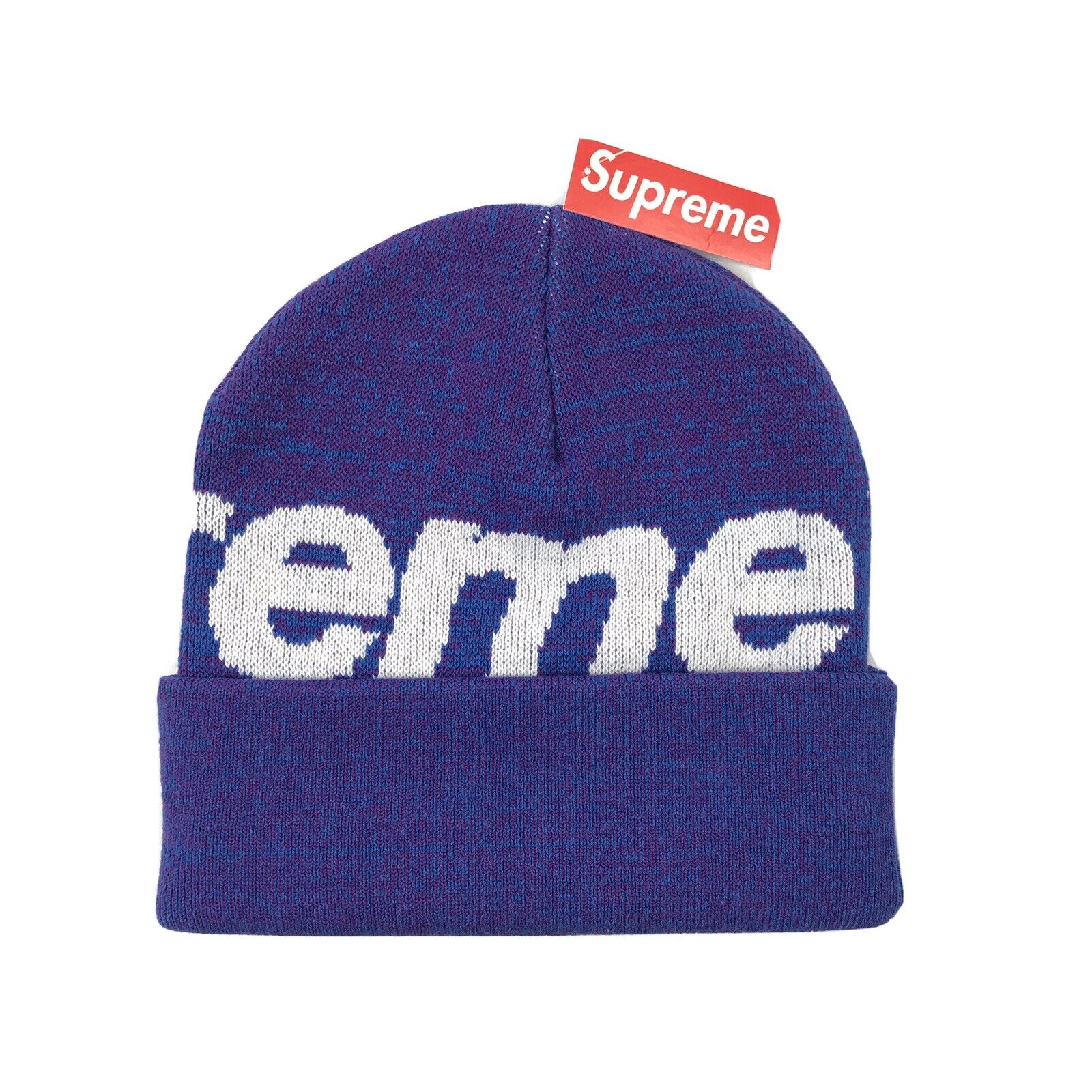 Supreme Big Logo Beanie (FW20) Blue PlaidSupreme Big Logo Beanie