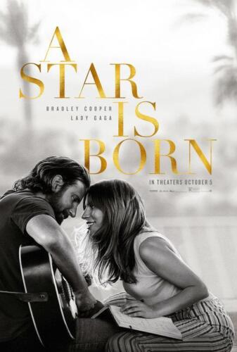 A STAR IS BORN - 11,5"x17" affiche originale de film promotionnel comme neuf 2018 Lady Gaga - Photo 1/1