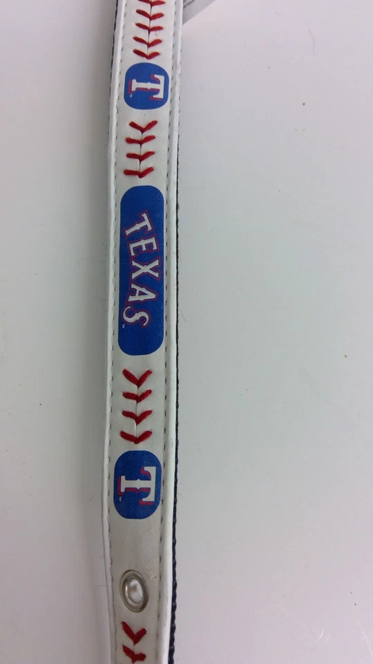 Gamewear Collar de Cuero para Perro MLB Texas Rangers Talla S 3/4" Ancho X 16" Largo NUEVO Foto 3 de 4