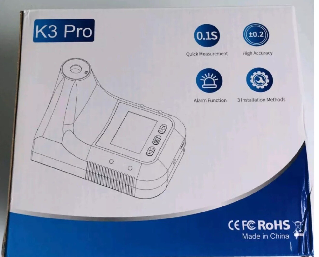 K3 Pro Hands-free Non-contact Forehead Infrared Thermometer quick + accurate NIB
