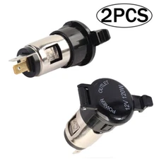 2Pcs 12V 120W Cigarette Lighter Power Socket Plug Outlet for Car Motorbike