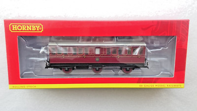 Hornby R40137 NBR 6-Rad-Verbundwagen Nr.196 mit Beleuchtung Epoche 2 NEU