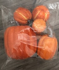7 Pc Artificial Foam Pumpkin Halloween Thanksgiving Decorations Assorted Sizes