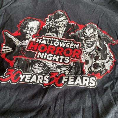 2020 Halloween Horror Nights X 30 Years Of Fear Pass Holder Exclusive Shirt L Ebay