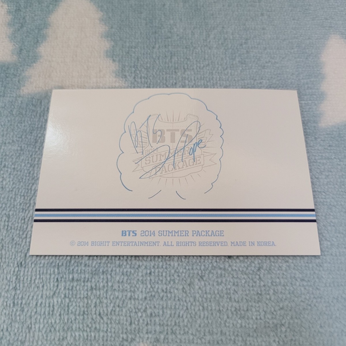BTS 2014 Summer Package J-Hope Hoseok Photo Card Official K-POP(1