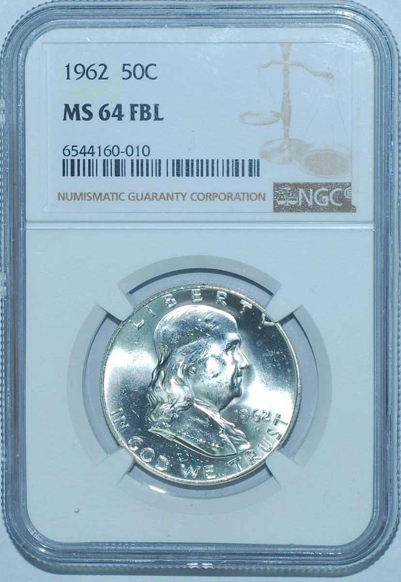 1962 Grade MS 64 Franklin Half Dollars (1948-1963) for sale | eBay