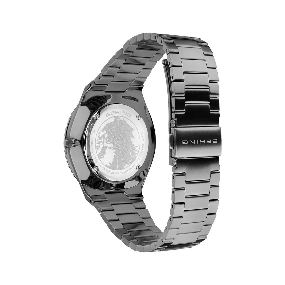 Reloj para hombre Bering Arctic Sailing gris correa y esfera de acero inoxidable 18940-777 nuevo con etiquetas Foto 2 de 4