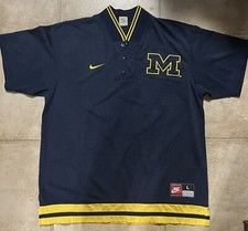 AUTHENTIC NIKE MICHIGAN WOLVERINES PULLOVER WARMUP SHOOTING SHIRT LARGE