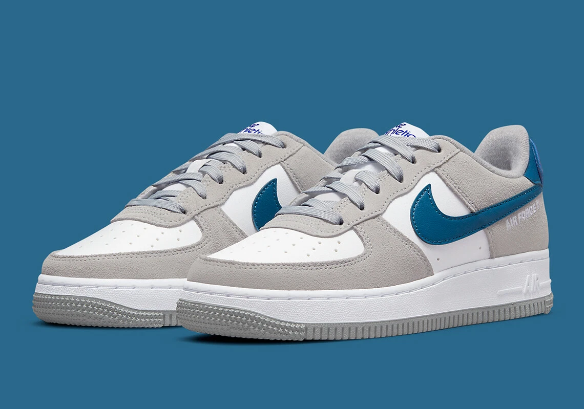 Nike Air Force 1 '07 LV8 'Athletic Club' Grey Marina Blue  DH7568-001, Men's 12.5 195866282575