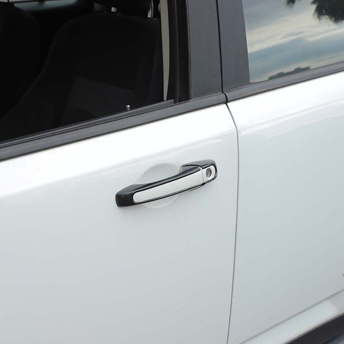 8x Black Door Handle Protector Cover Bezel For Jeep Patriot / Grand Cherokee 11+ - Picture 7 of 19