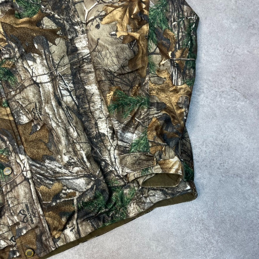 Real Tree Xtra Hunting Jacket Mens Large Soft Shell Mesh Lined Camo Coat, Green image 5