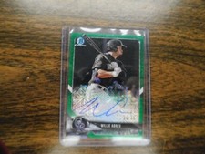 WILLIE ABREU 2018 BOWMAN MEGA AUTO GREEN REFRACTOR BMA-WA