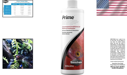 Acondicionador Prime 500 ml de agua dulce y salada - Fórmula esencial de desintoxicación y cuidado de peces - Imagen 2 de 8