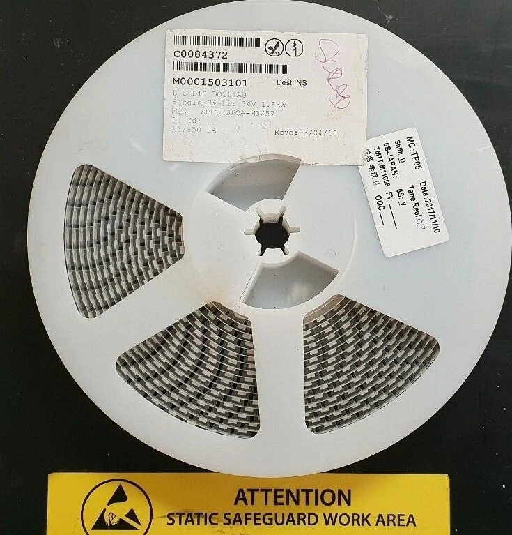 Nuevo carrete 850 piezas VISHAY TRANSZORB SMCJ36A-E3/57T diodo TVS unidireccional Foto 2 de 2