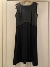 Love Moschino Black Sleeveless Leather Dress Size UK 12/US 8