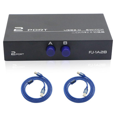 QIANRENON USB B Printer Sharing Switch 2-Port USB 2.0 Switch Adapter Für Die Gem