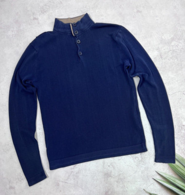 Ma Strum Sweatshirt Long Sleeve T-Shirt Navy Blue size Small
